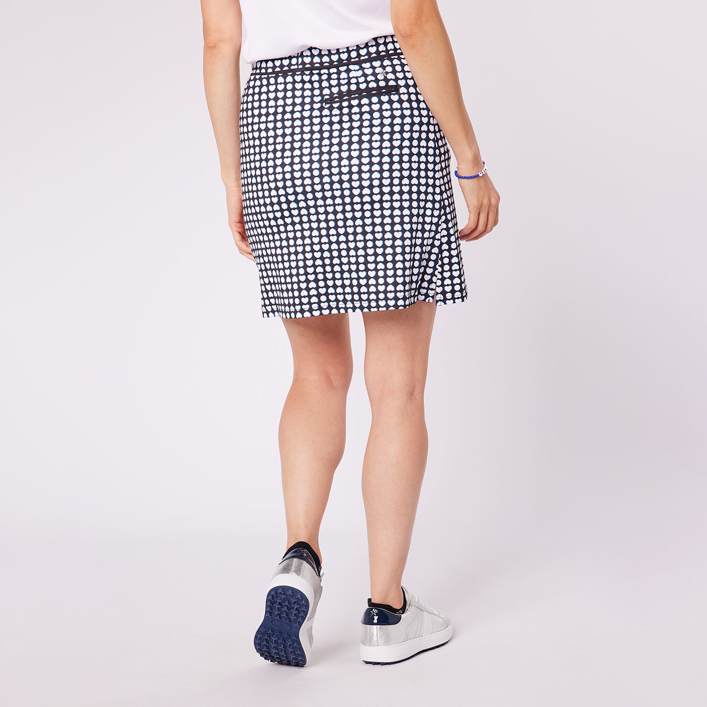 Swing Out Sister Womens Pull-On Skort With Heart Print