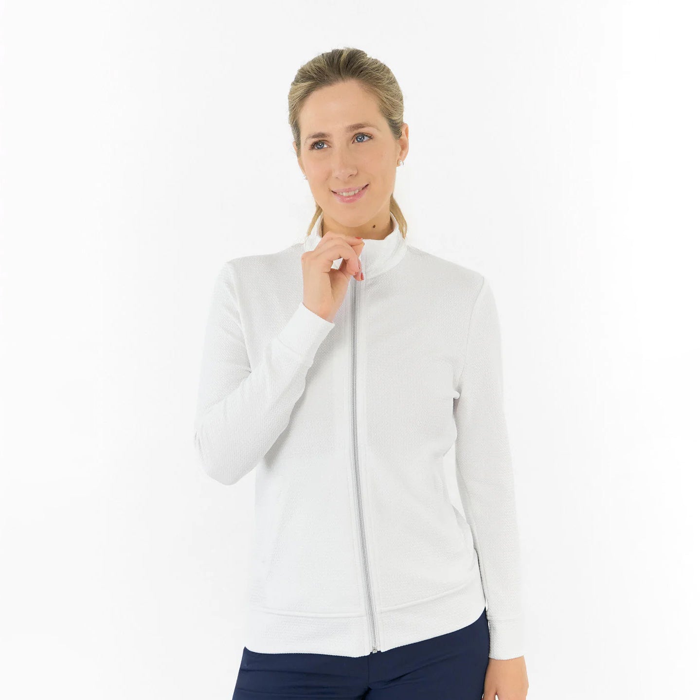 Pure Ladies Textured Jacket β Refined Texture Meets All-Season Performance