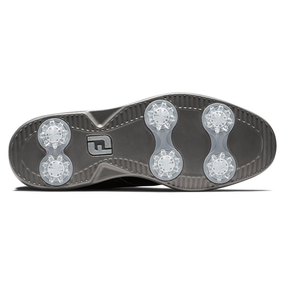 FootJoy Ladies Traditions Wide Fit Waterproof Golf Shoe with SoftSpikes in Black