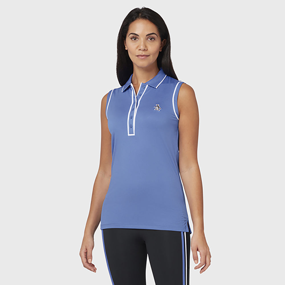 Original Penguin Ladies Piped Sleeveless Polo - Last One XS Only Left