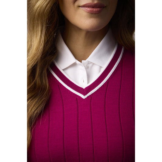 Glenmuir Ladies Sweater with Flattering Ribbed Detailing