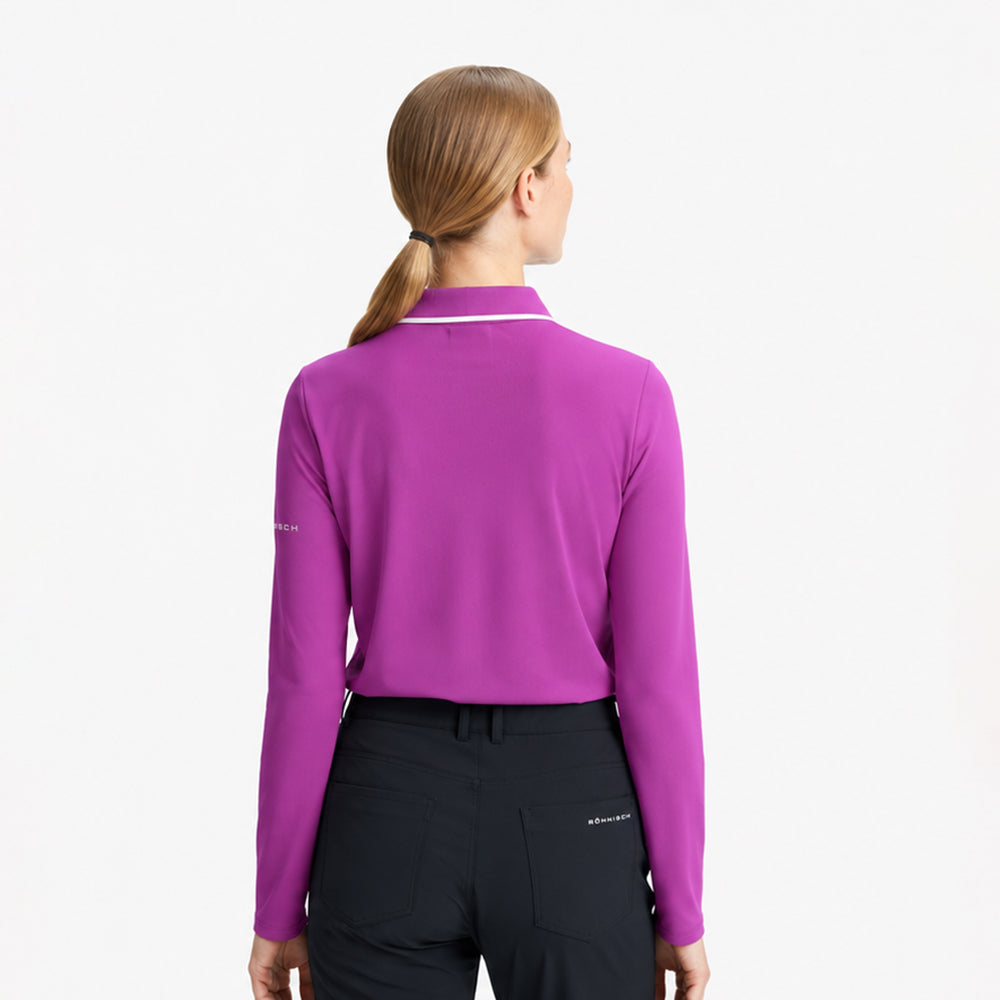 Rohnisch Ladies Classic Long Sleeve Polo Shirt for Polished Style from Tee to Green