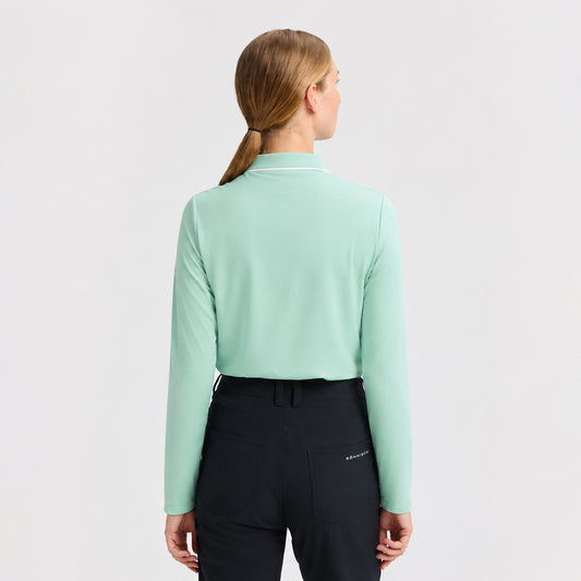 Rohnisch Ladies Classic Long Sleeve Polo Shirt for Polished Style from Tee to Green