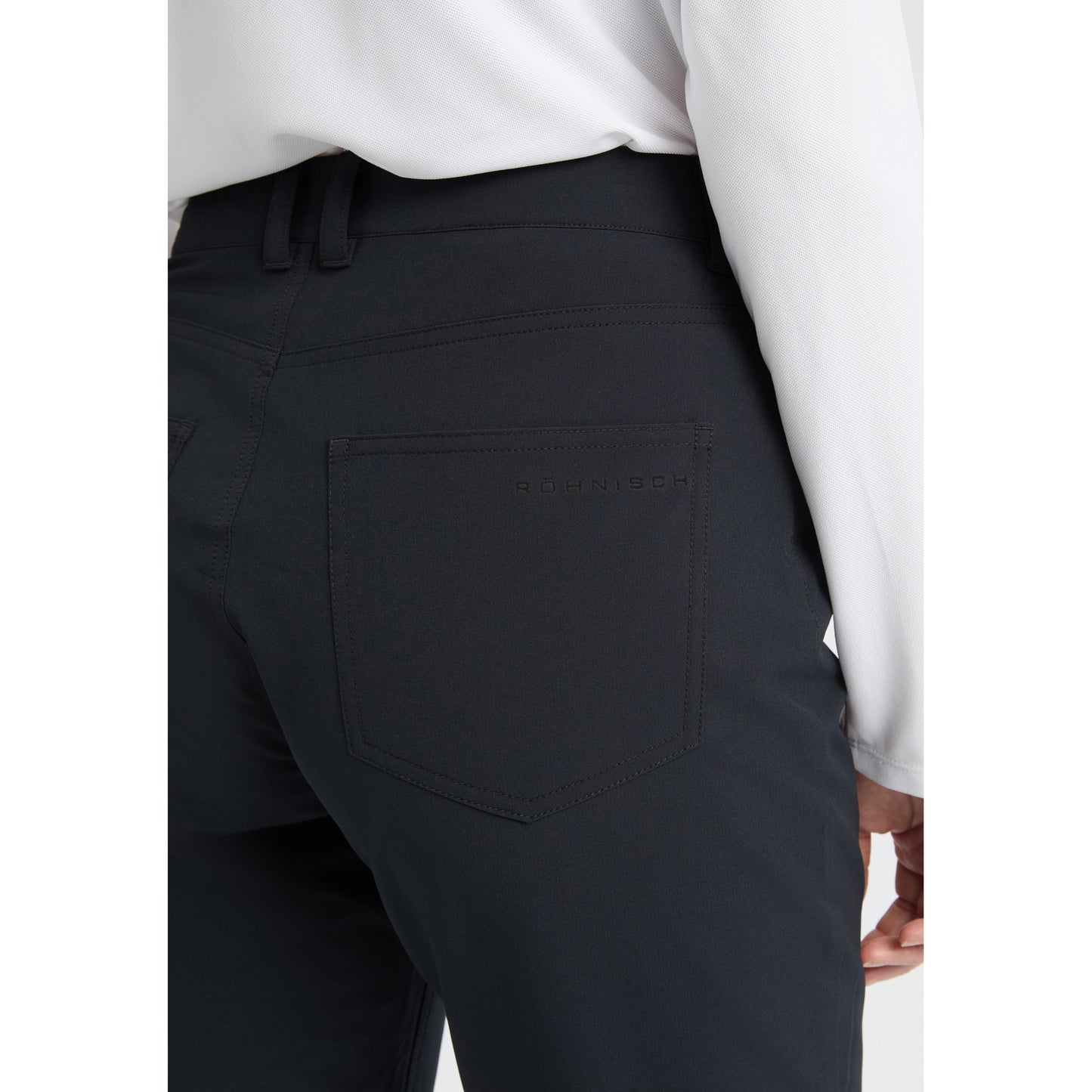 Rohnisch Ladies Black Lightweight Golf Trousers with Brushed Inner