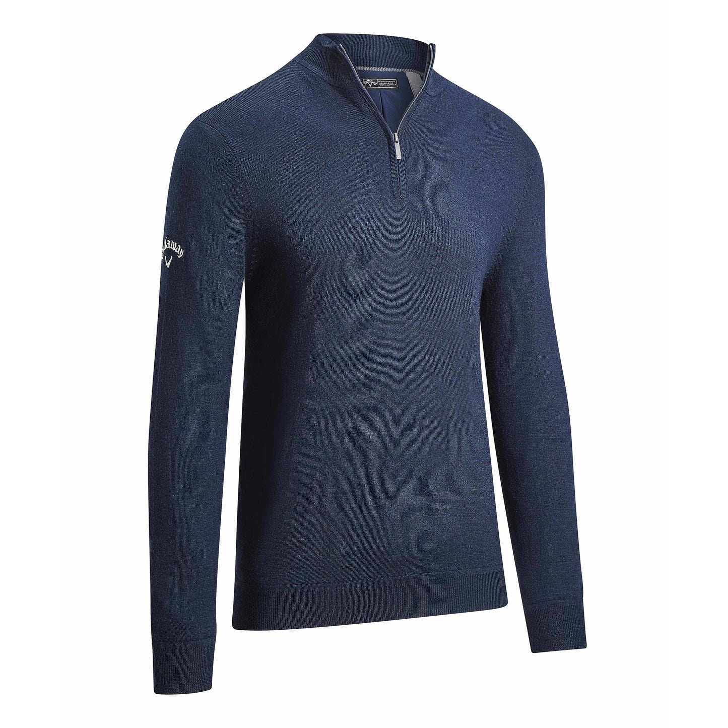 Callaway Mens Navy Thermal Windstopper Merino Blend Sweater