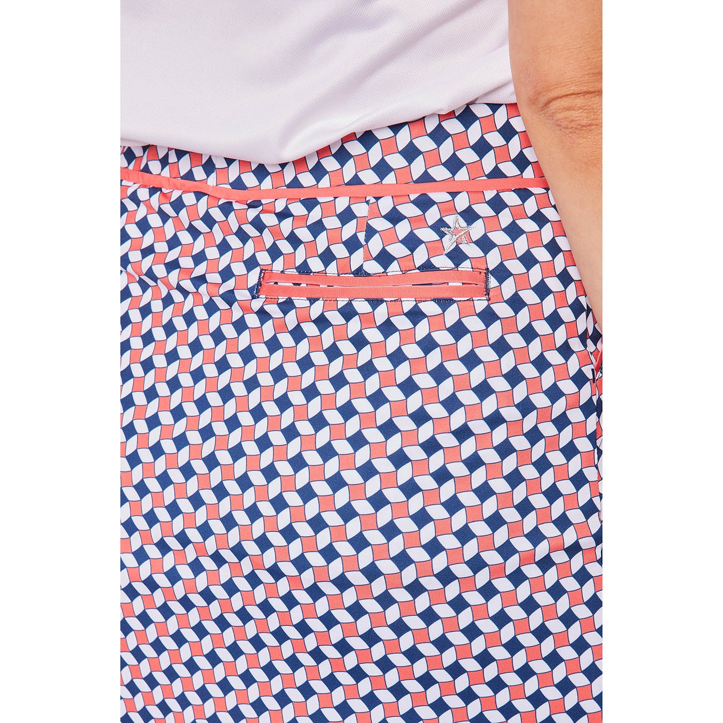 Swing Out Sister Womens Geometric Tile Print Pull-On Skort