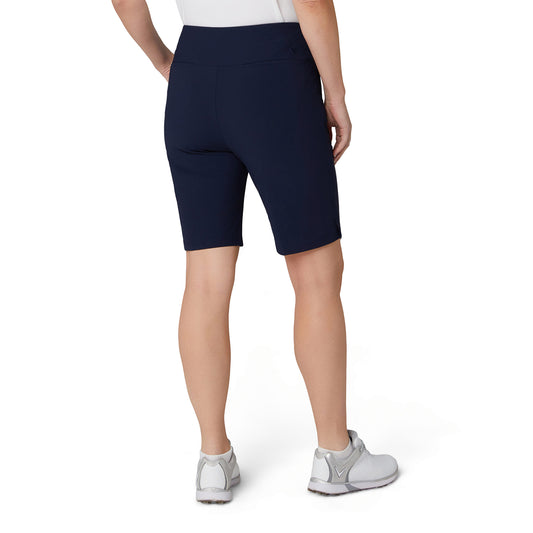 Callaway Ladies Lightweight Stretch Shorts with Pull-On Waistband for a Sleek Silhouette in Navy