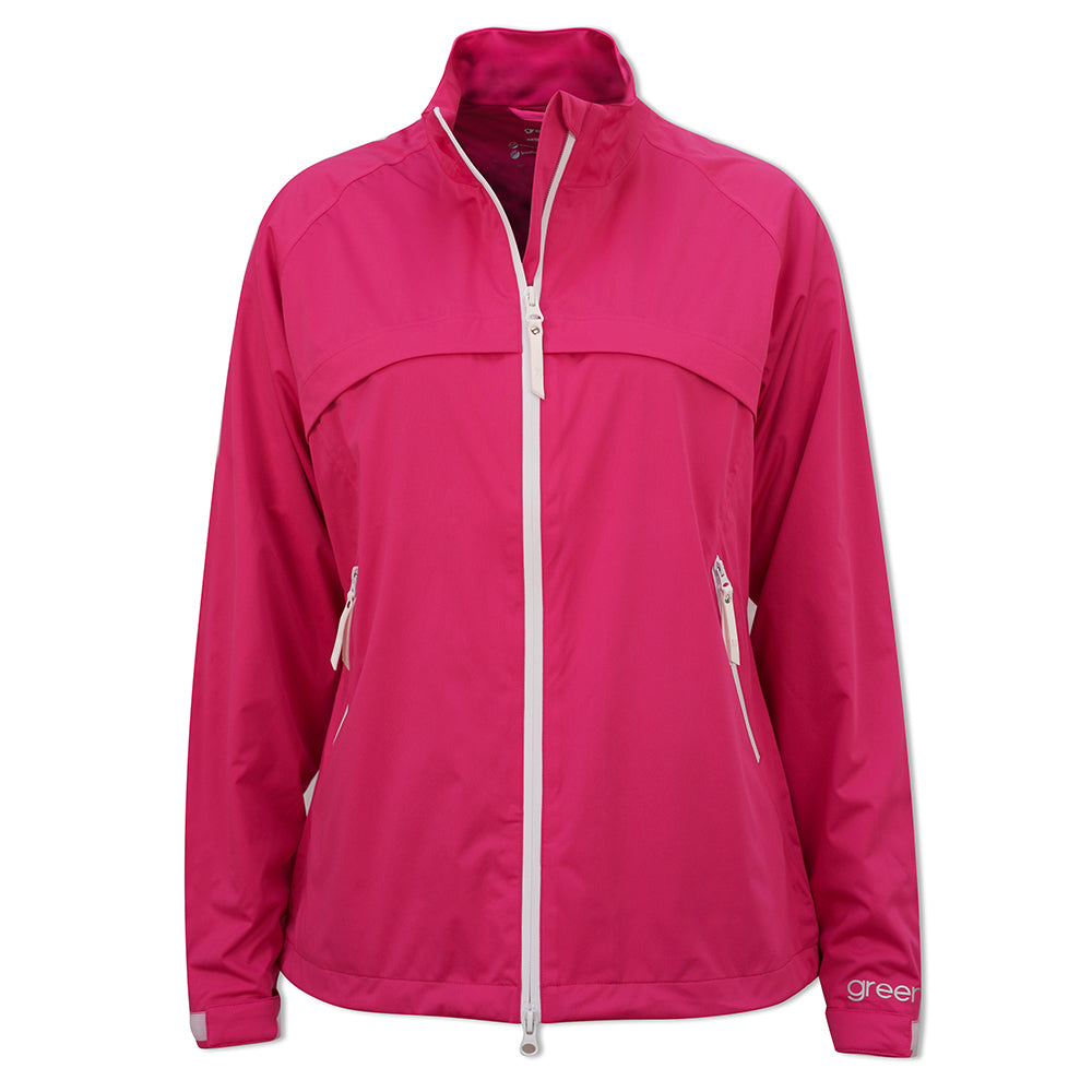 Green Lamb Ladies Hush Waterproof Jacket in Cerise - XS Only Left