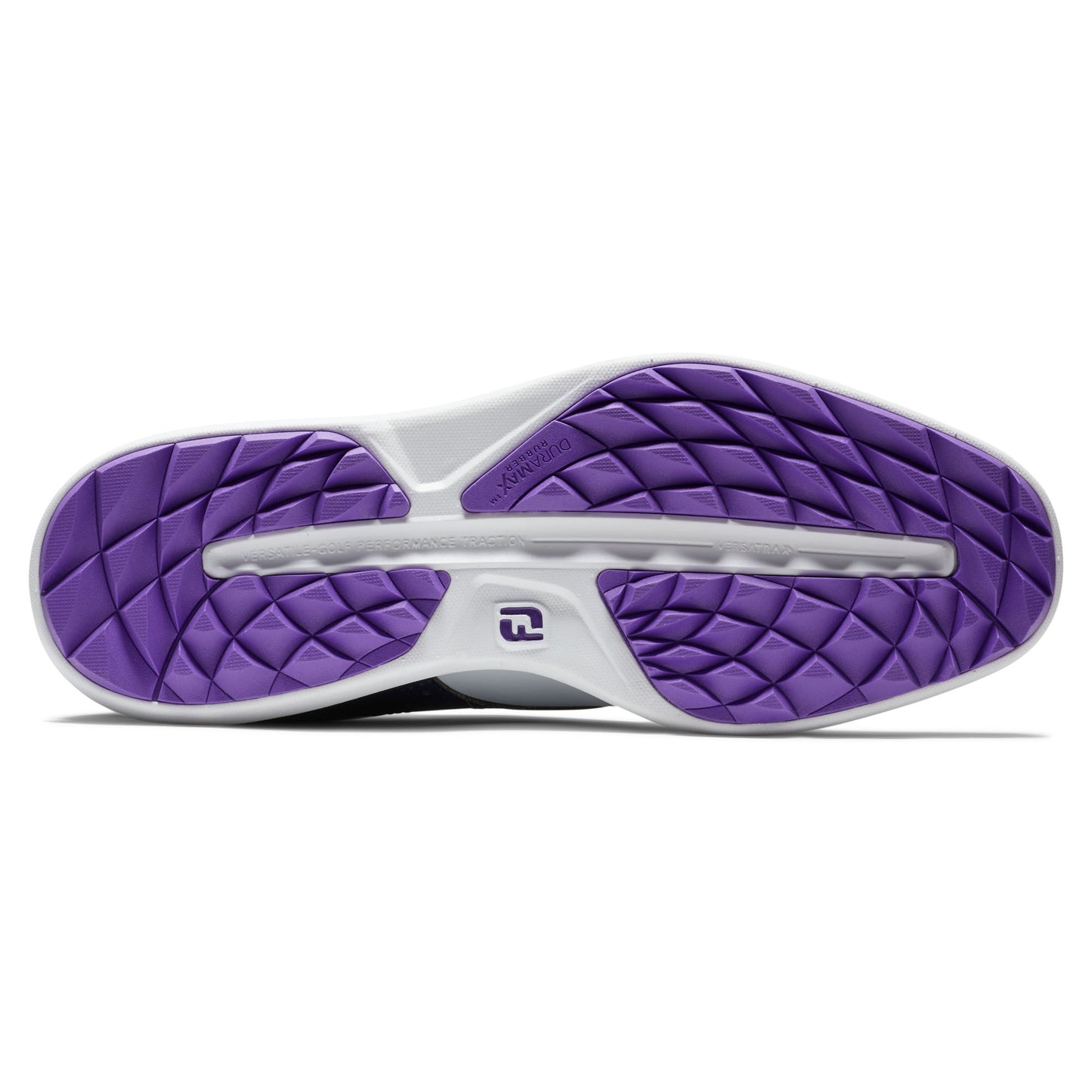 FootJoy Ladies Wide Fit Waterproof Spikeless Traditions Shoes in White & Navy
