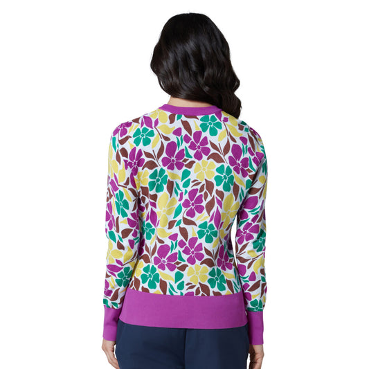 Original Penguin Ladies Floral Print Golf Sweater - Last One Small Only Left