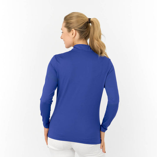 Pure Golf Ladies Long Sleeve Golf Top with Wave Print - Last One Small Only Left