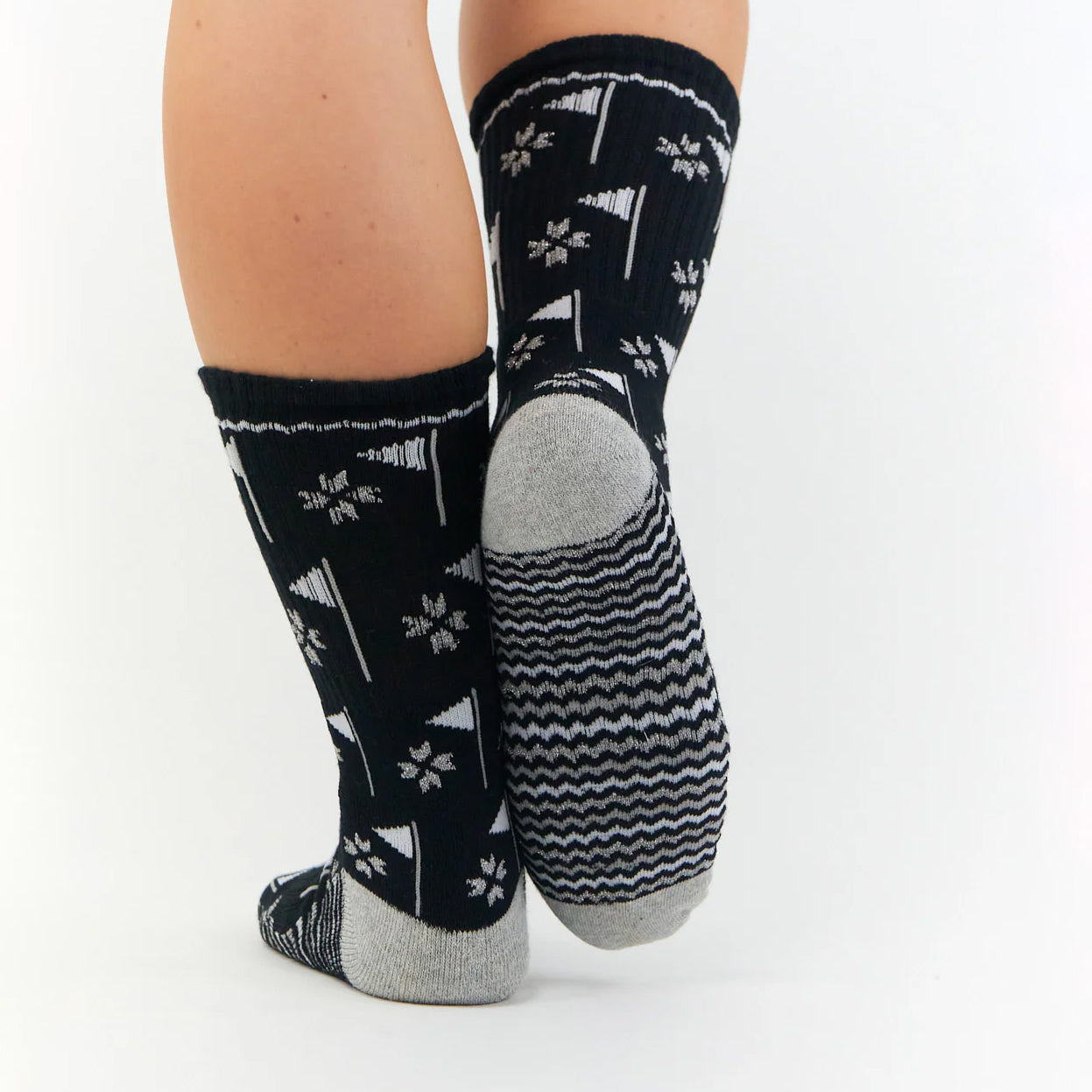 Surpizeshop Ladies 3 Pair Pack of Crew Golf Flag Socks