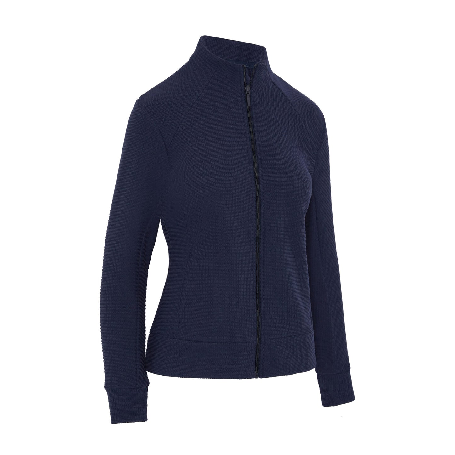 Callaway Ladies Waffle Knit Fleece Jacket in Navy