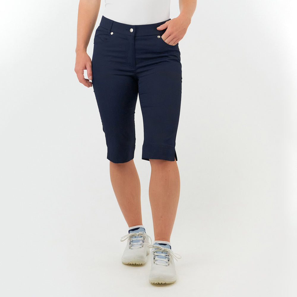 Pure Golf Ladies Lightweight Stretch Bermuda Shorts in Navy