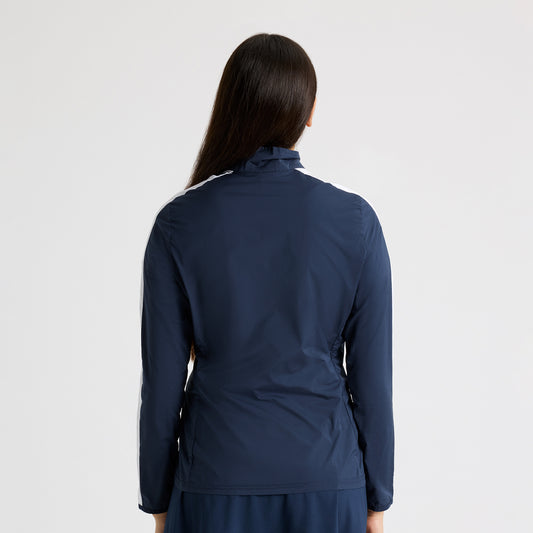 Rohnisch Ladies Navy Packable Golf Jacket for Stretch Performance with Standout Style