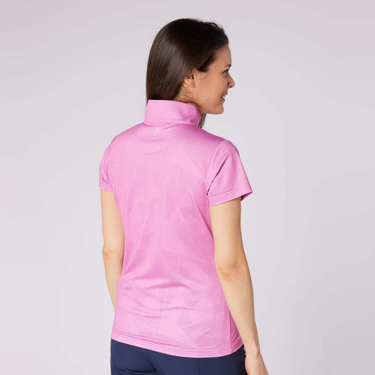 Swing Out Sister Embossed Ladies Polo with Zip Neck β A Stylish Staple for Every Season