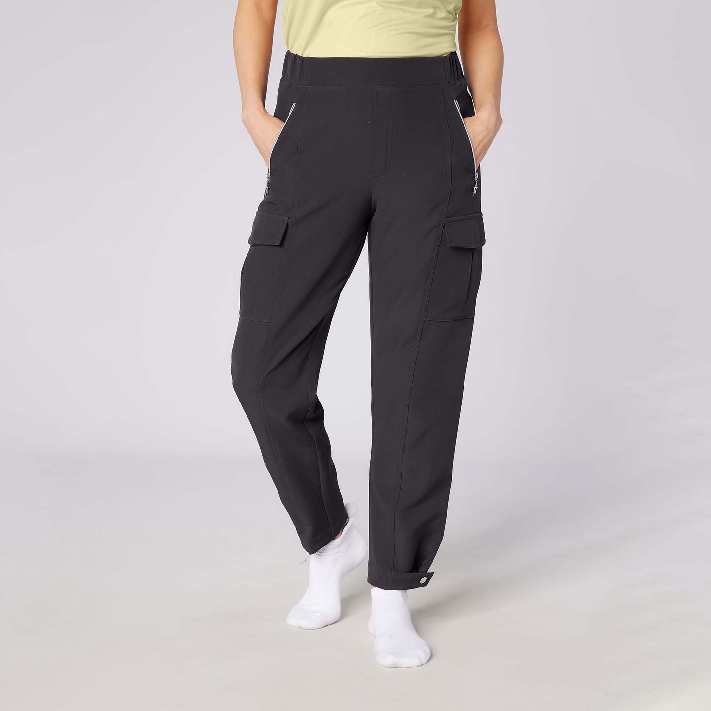 Swing Out Sister Ladies Black Cargo Style Trousers For Function & Fashion with Every Swing