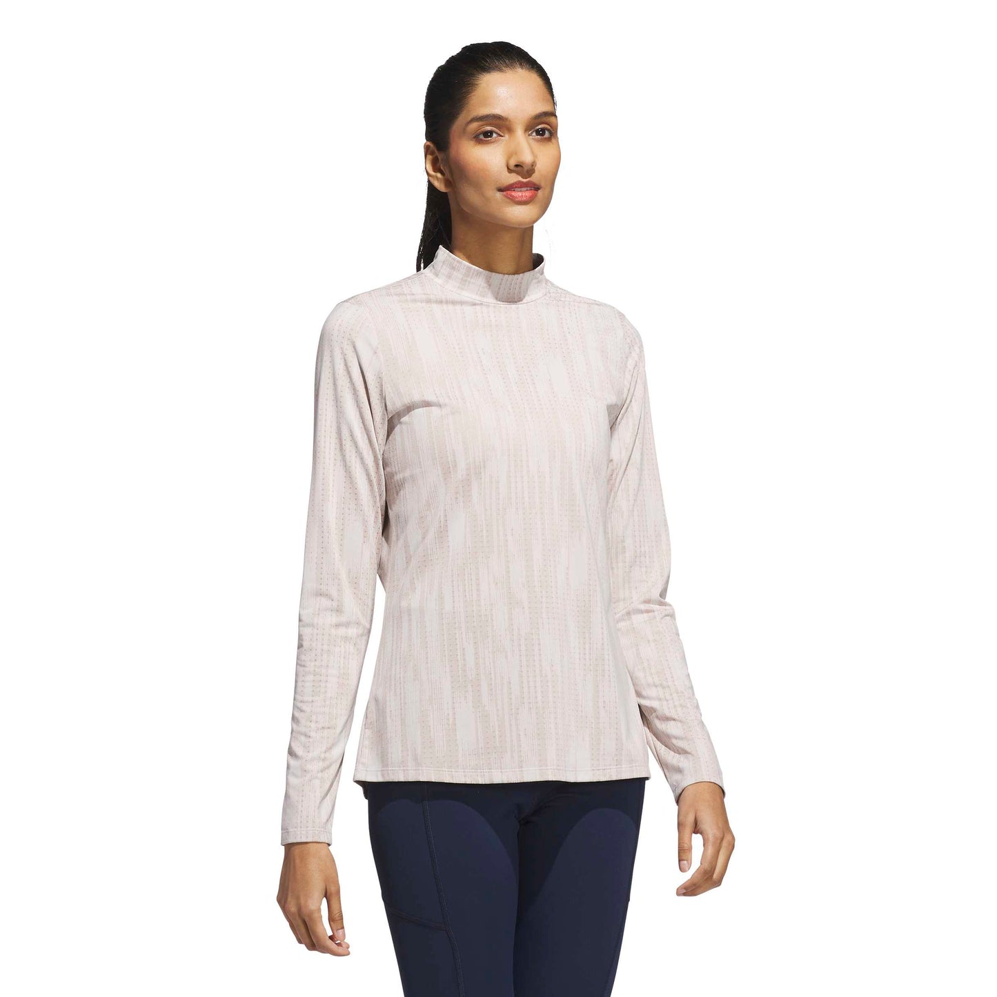 adidas Golf Ladies Jacquard Mock Neck Top