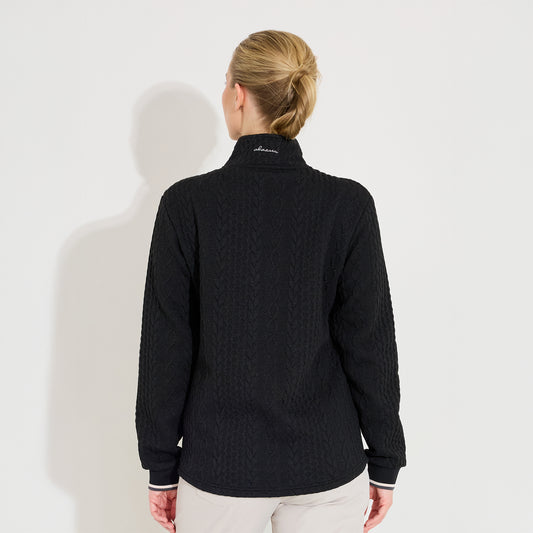 Abacus Ladies Full-Zip Fleece Mid-Layer Jacket in Black