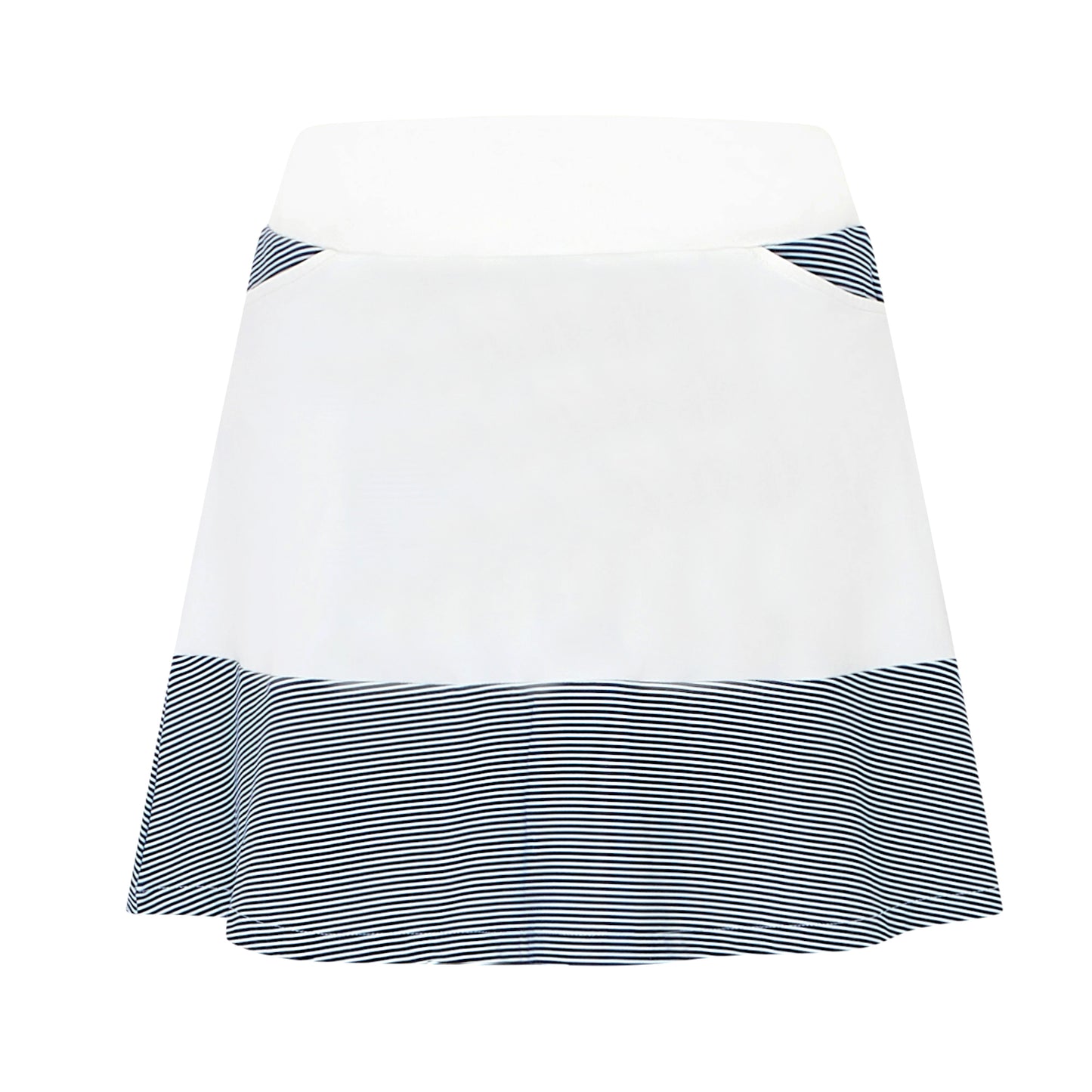 Swing Out Sister Women's ELITE Pull-On Skort in Navy and White Stripe