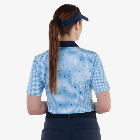 Galvin Green Women's Houndstooth Check Polo - Last One Small Only Left