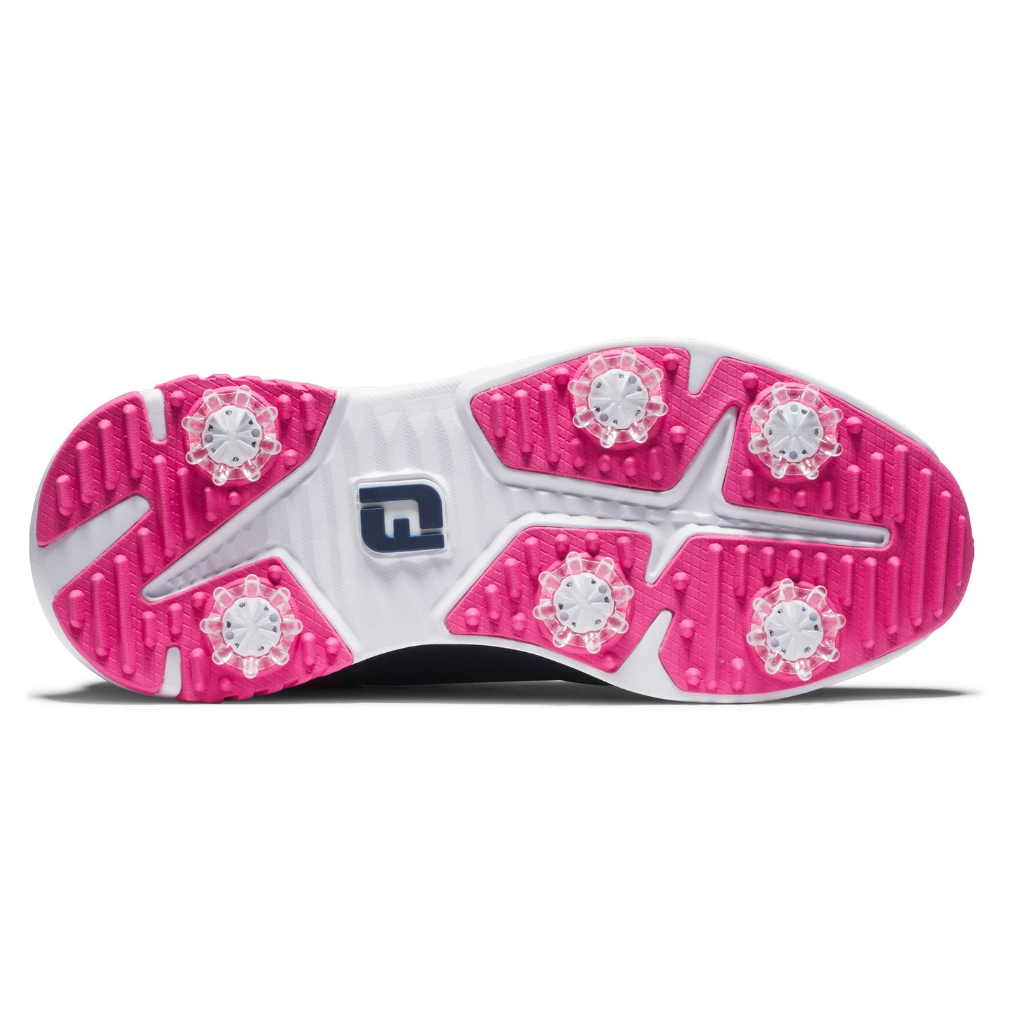 FootJoy Ladies Waterproof Tour Rival Golf Shoe in Navy & Pink with SoftSpikes
