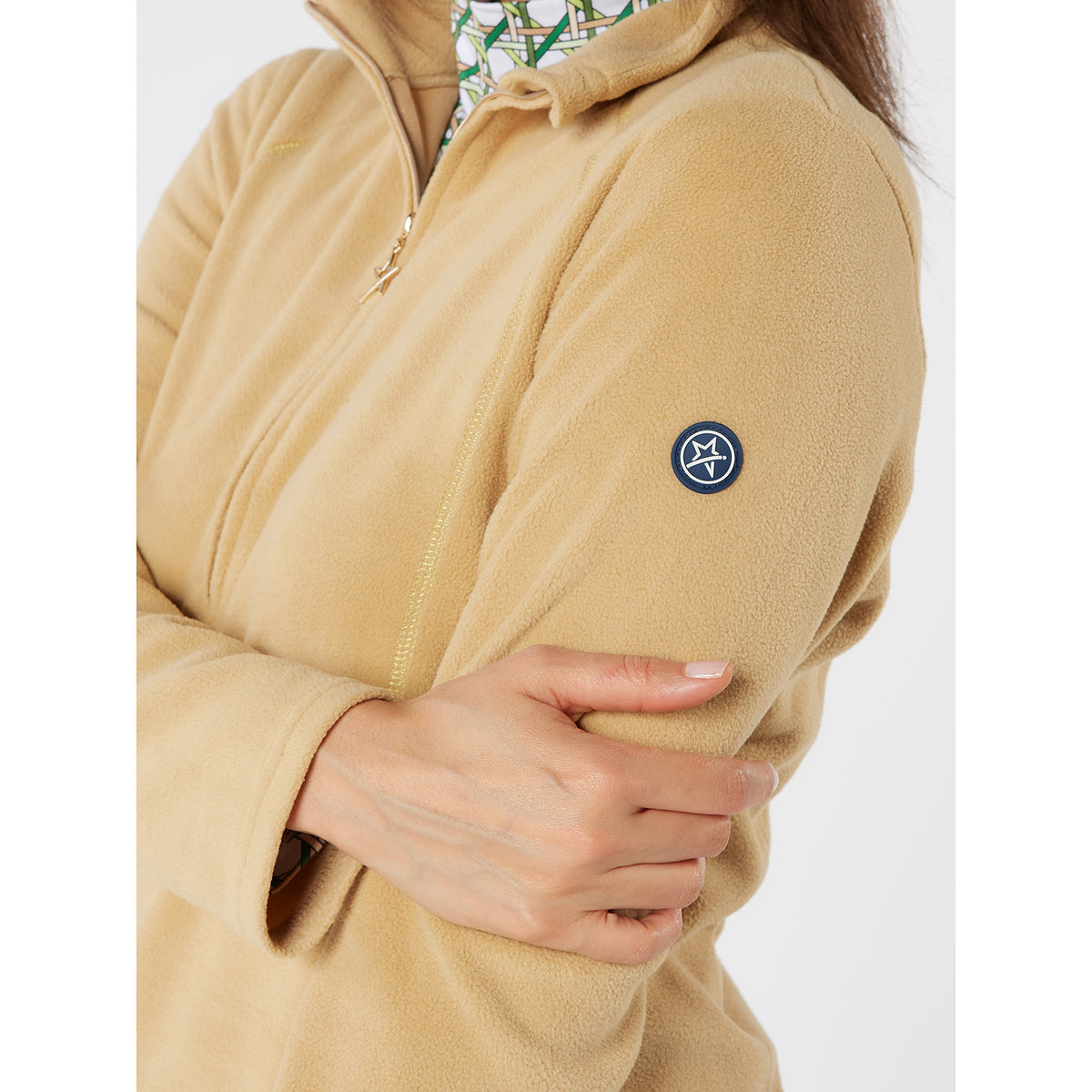 Swing Out Sister Ultra-Soft 1/4 Zip Fleece with Silver Thread Contour Seams