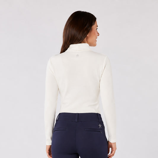 Swing Out Sister Soft-Stretch Ribbed Roll Neck with Brushed Back Inner