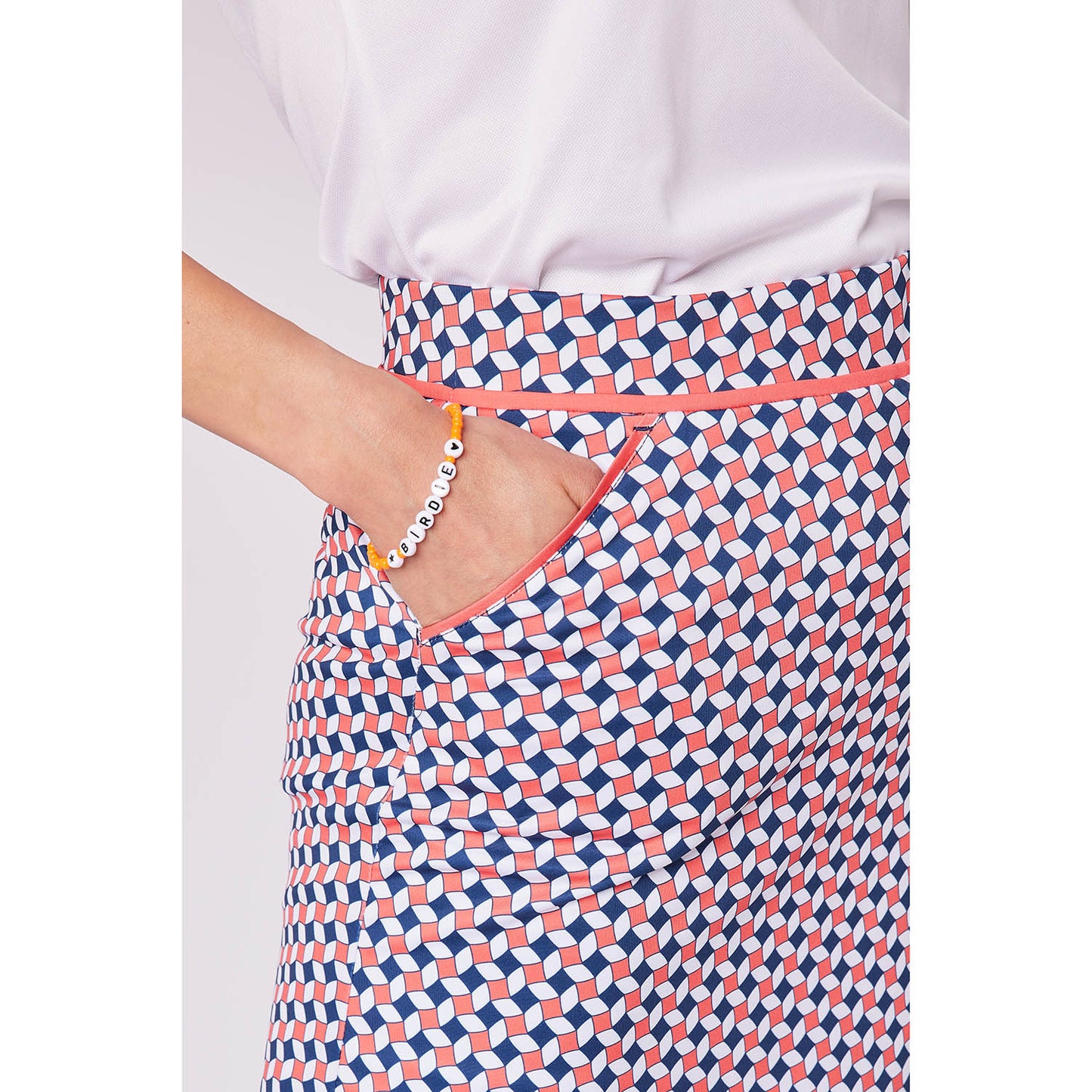 Swing Out Sister Womens Geometric Tile Print Pull-On Skort