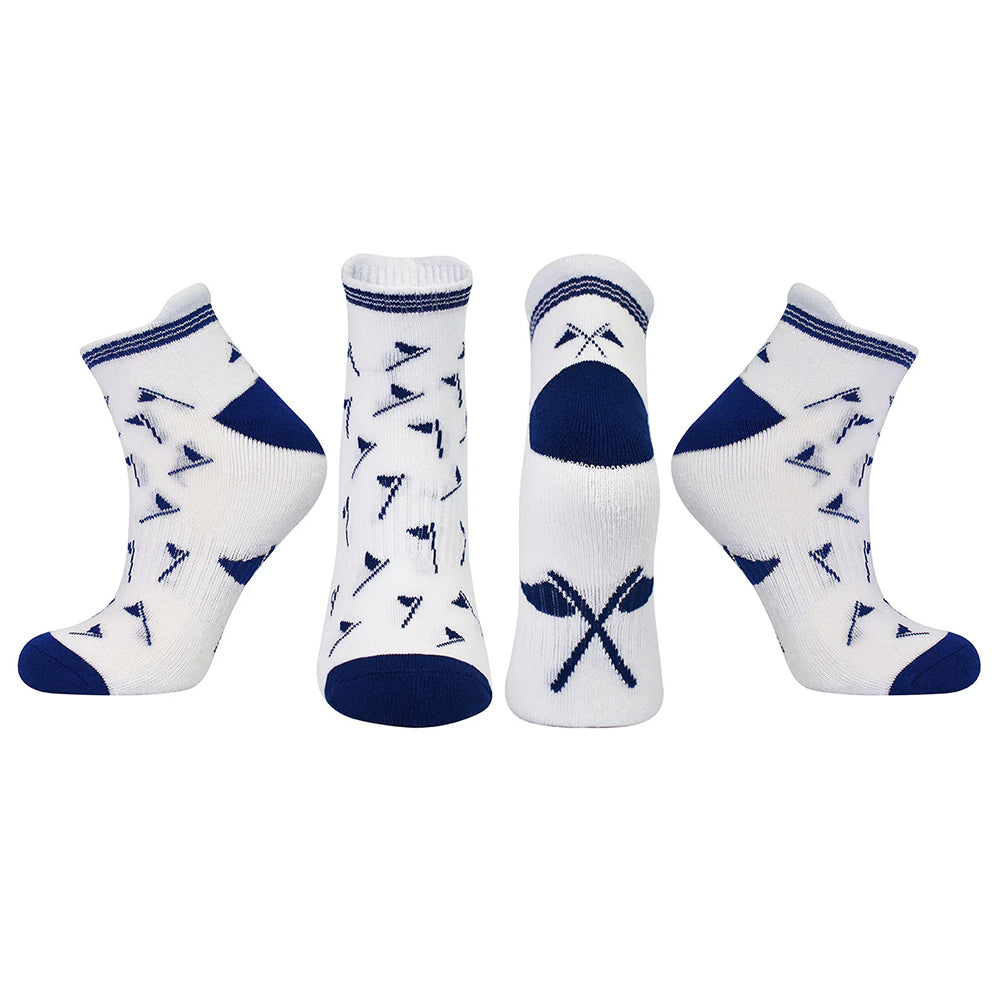 Surprizeshop Ladies 3 Pair Pack Golf Socks in Navy & White Designs