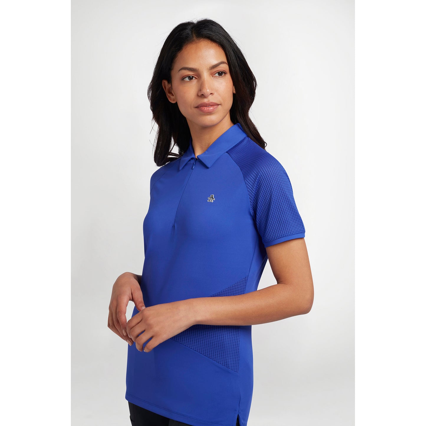 Original Penguin Ladies Short Sleeve Polo with Mesh Detail - Last One Medium Only Left