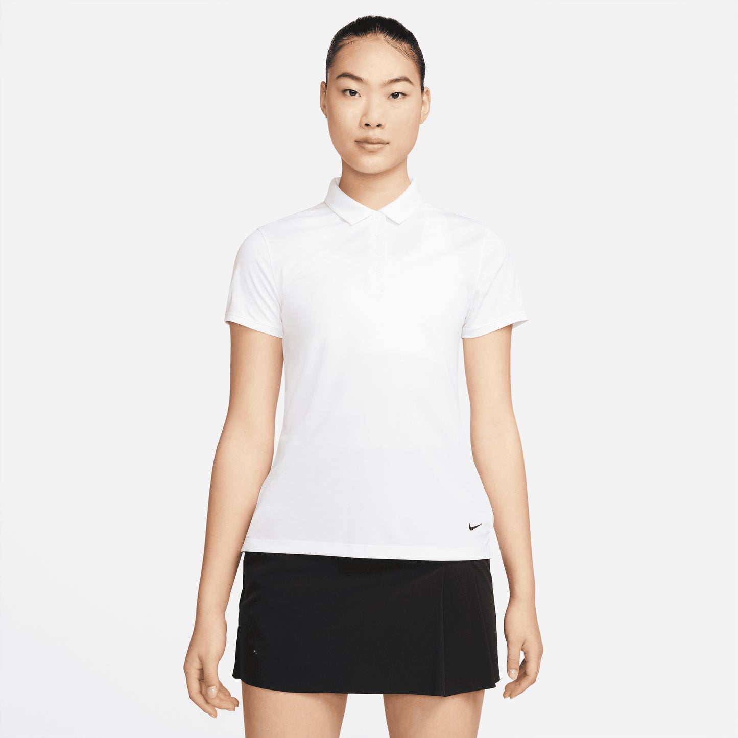 Nike Ladies White Short Sleeve Dri-FIT Golf Polo