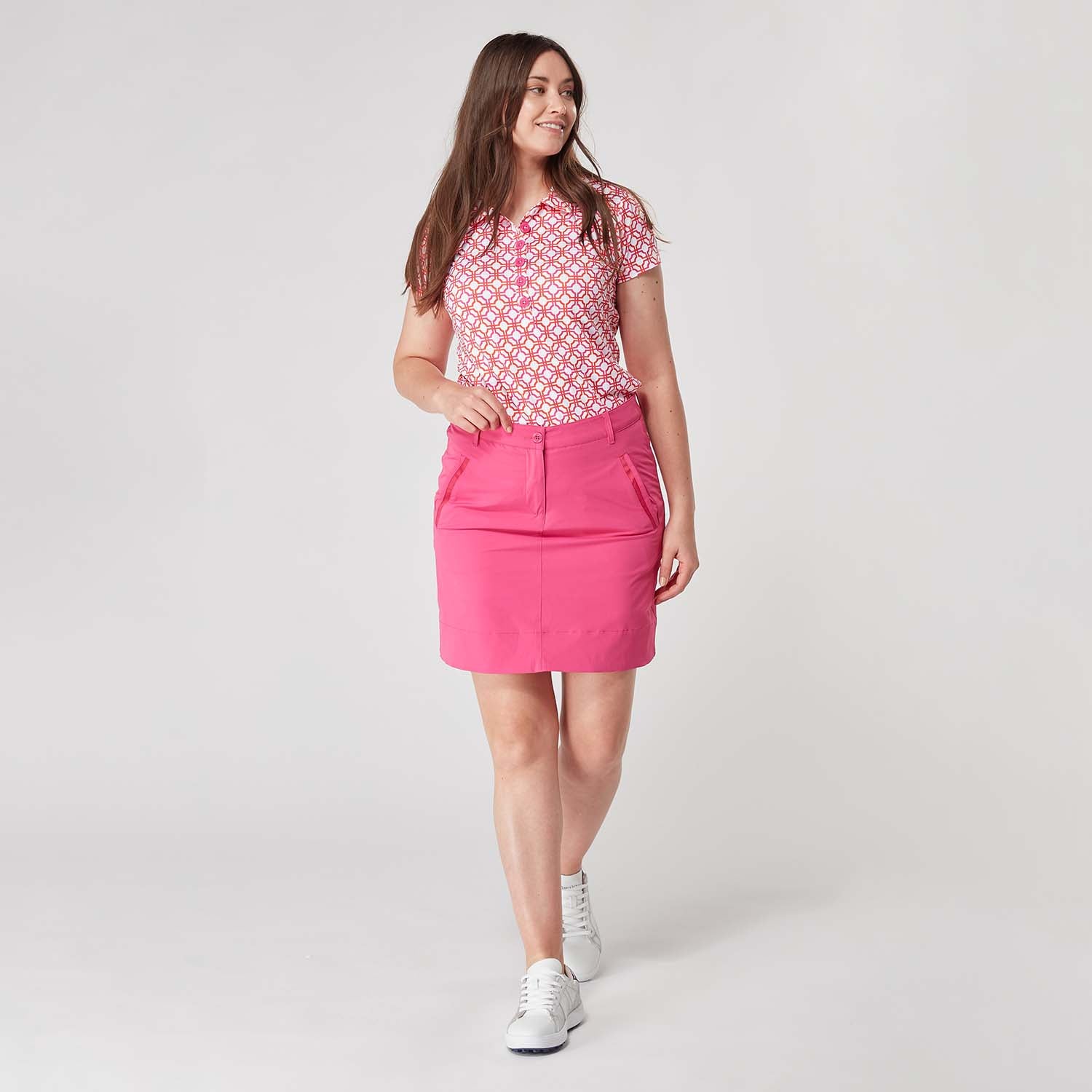 Swing Out Sister Ladies Lush Pink Dri-fit Golf Skort