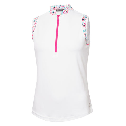 Green Lamb Women's Zip-Neck Sleeveless Polo - Last One Size 18 Only Left