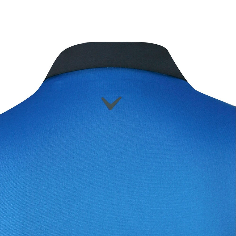 Callaway Ladies Short Sleeve Colour Block Polo Shirt in Blue Sea Star