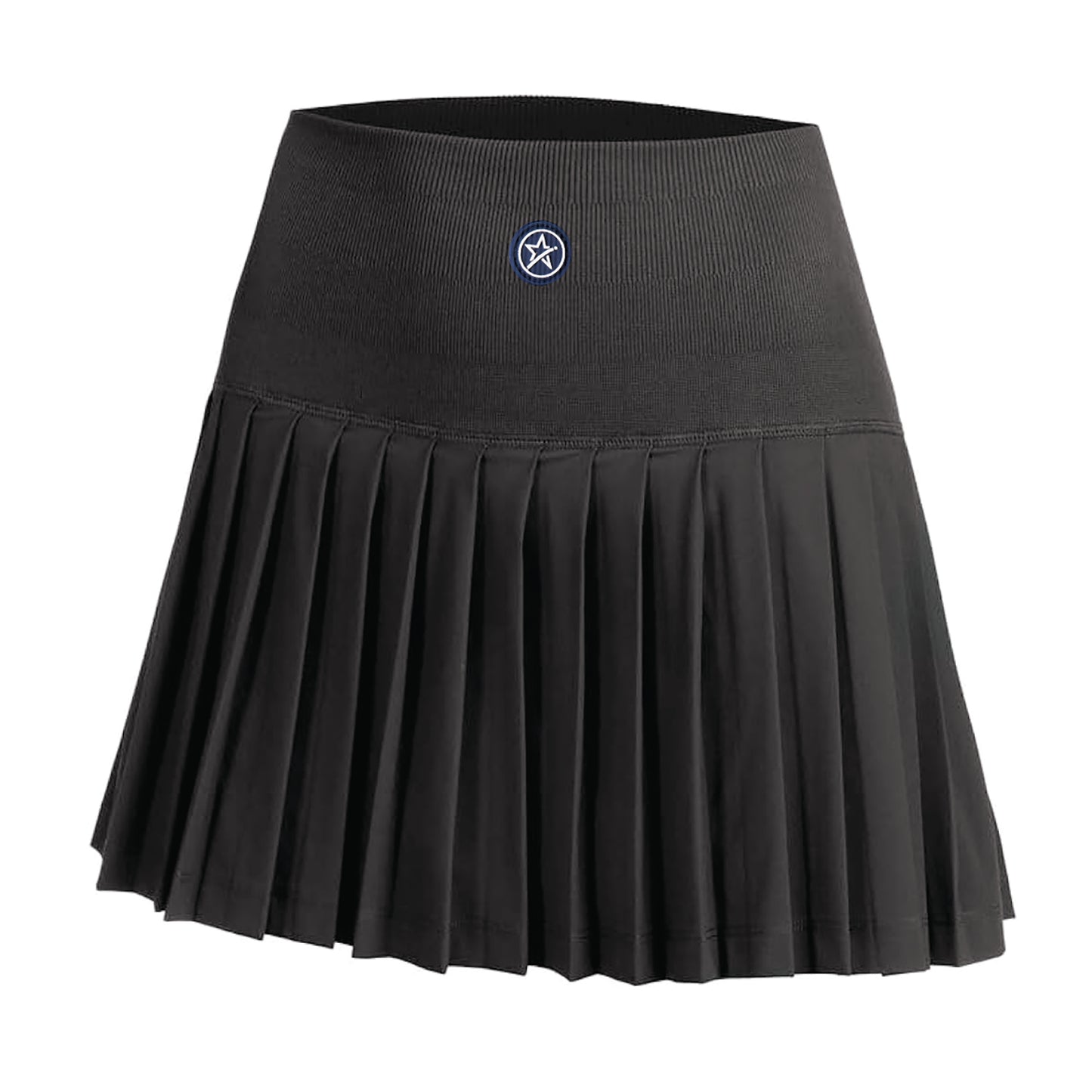 Swing Out Sister Ladies Black Pleated Skort with Deep Pull-On Waistband