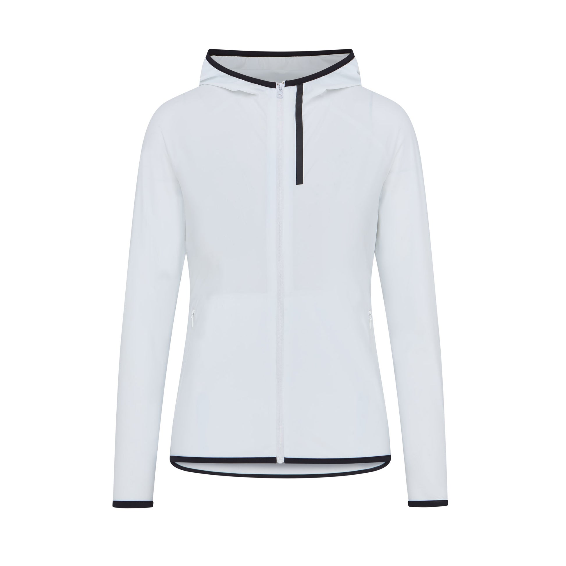 Swing Out Sister Ladies White Ultra-Lightweight Hooded Jacket