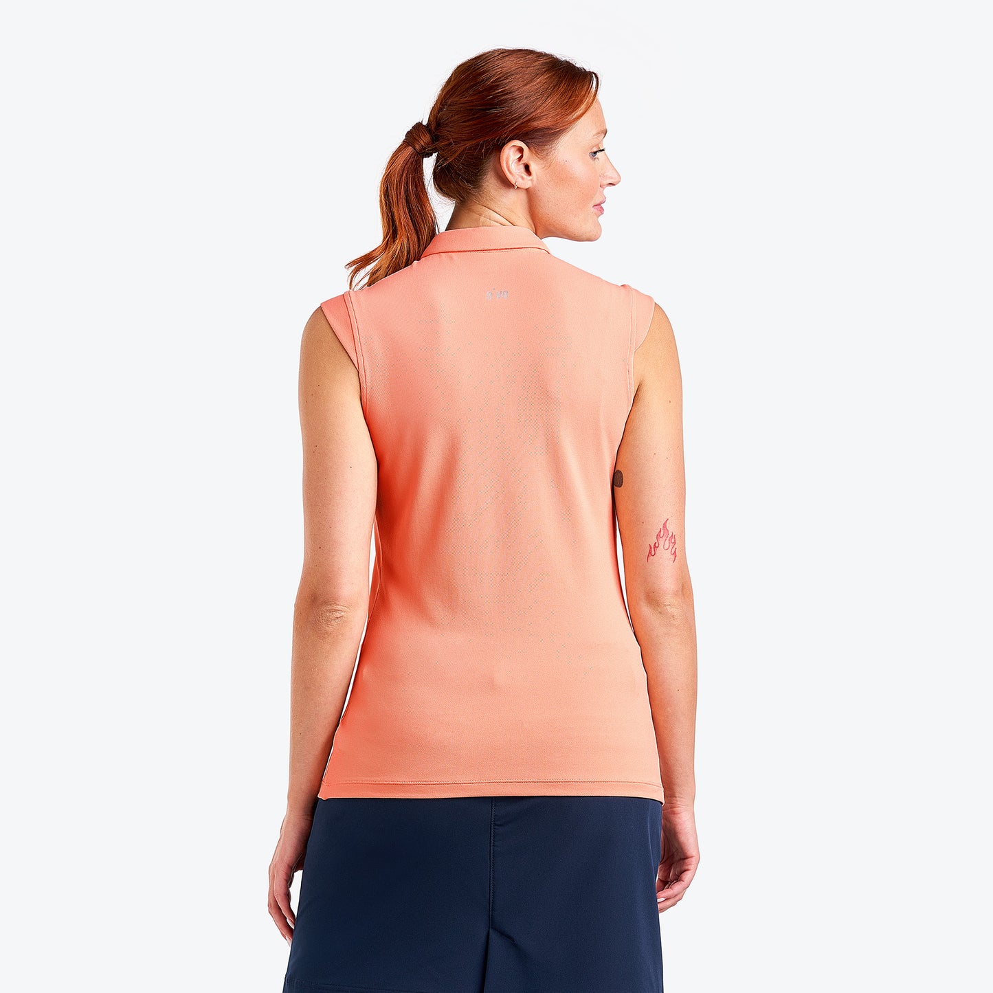 Nivo Ladies Sleeveless Piqué Polo with UPF 50+ in Coral Reef