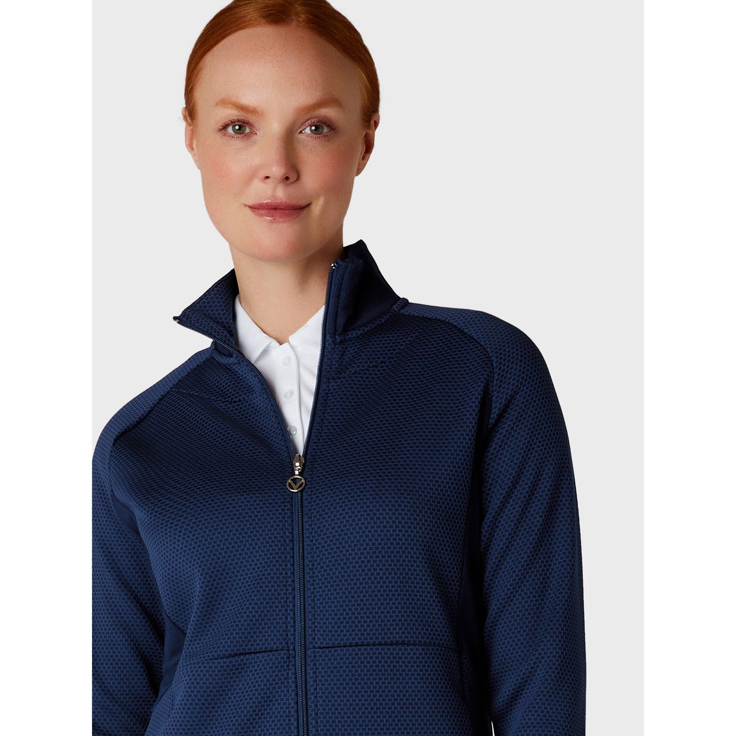 Callaway Ladies Hexagon Lightweight Fleece Golf Jacket