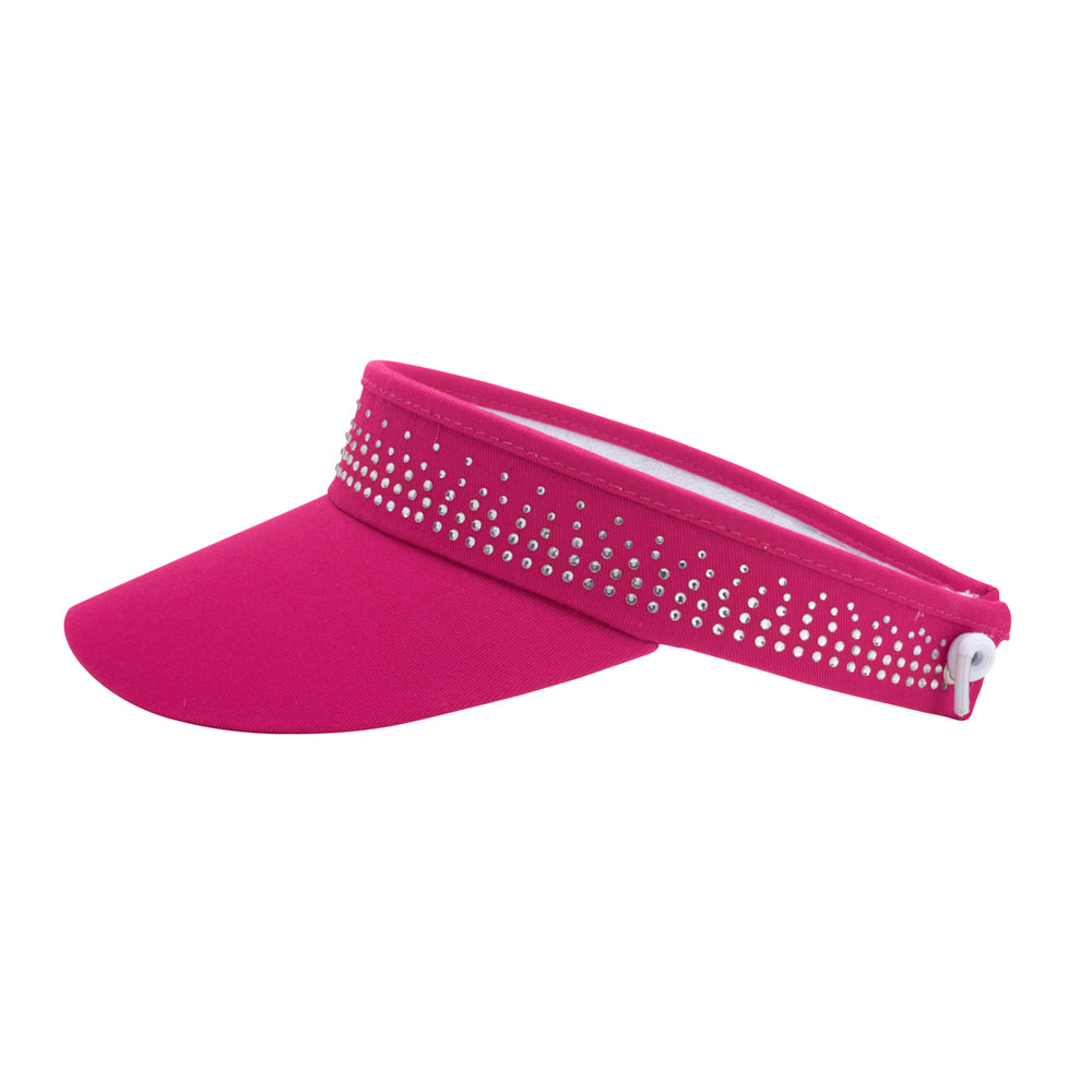 Surprizeshop Crystal Embellished Golf Visor with Adjustable Fit