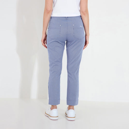Abacus Ladies 7/8 Pinstripe Trousers - Effortless Style & Performance