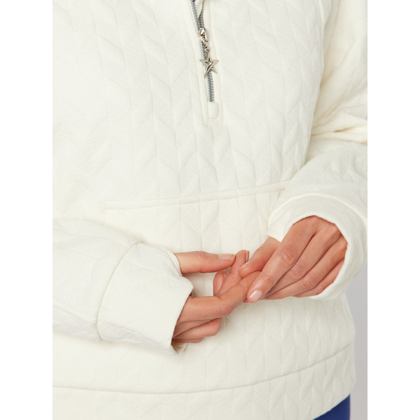 Swing Out Sister Ladies Quilted 1/4 Sweater with Soft-Stretch Lining