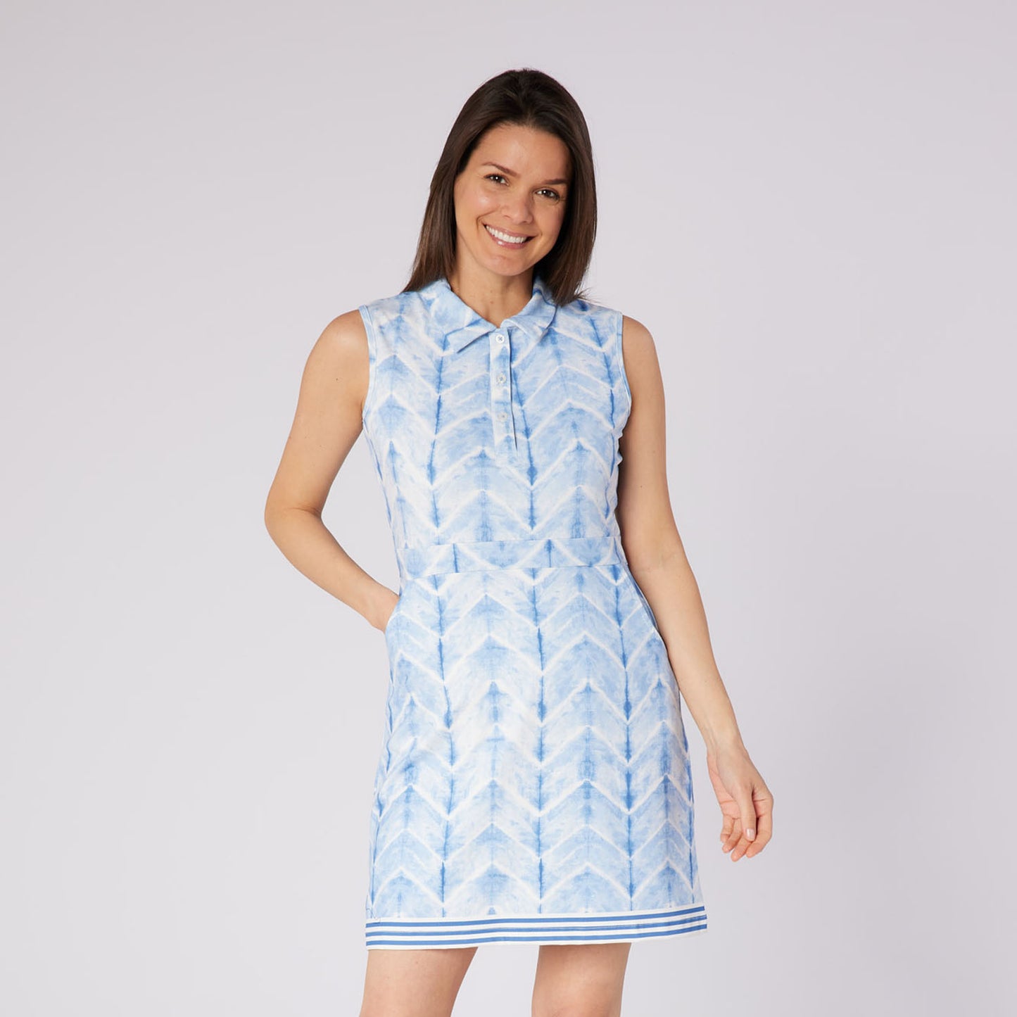 Swing Out Sister Ladies Sleeveless Gentle A-Line Golf Dress for Effortless Style from Fairway to Clubhouse