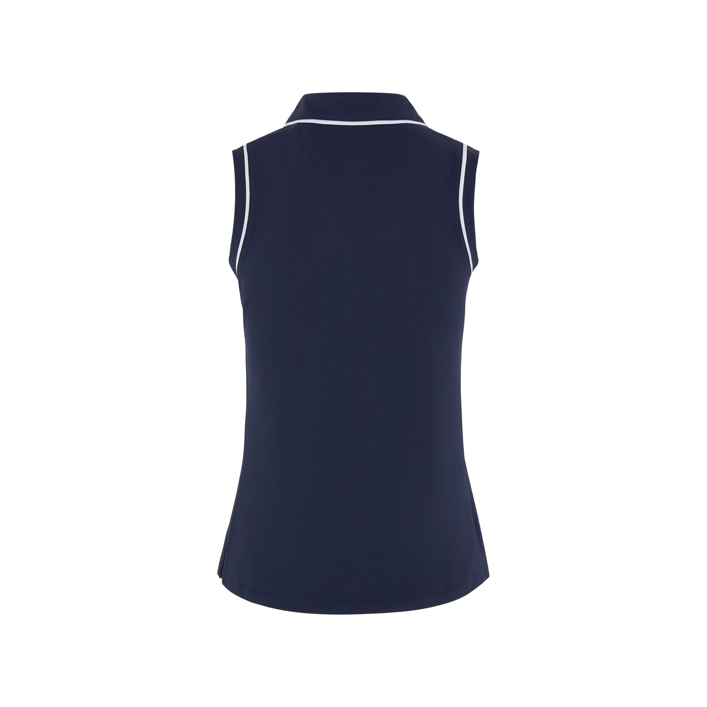 Original Penguin Ladies Sleeveless Polo with Contrast Piping in Navy - Last One XS Only Left