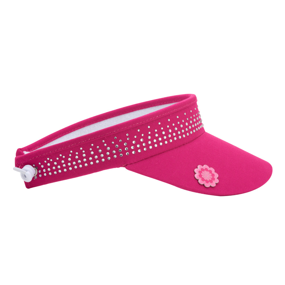 Surprizeshop Crystal Embellished Golf Visor with Adjustable Fit