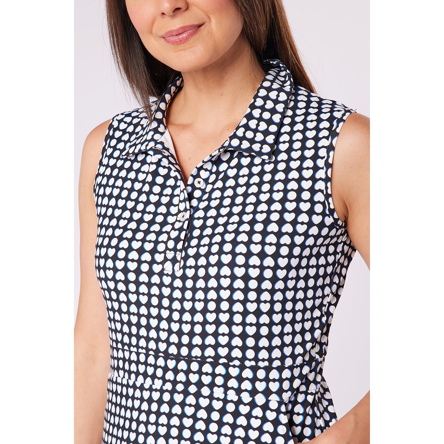 Swing Out Sister Ladies Sleeveless Print Dress in Love Golf
