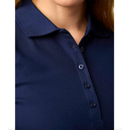 Glenmuir Ladies Navy Sleeveless Pique Knit Polo with Stretch for Confidence & Elegance in Every Round
