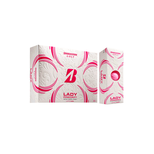 Lady Precept Dozen Pack of Golf Balls in Fabulous Hot Pink for Confidence with Every Shot