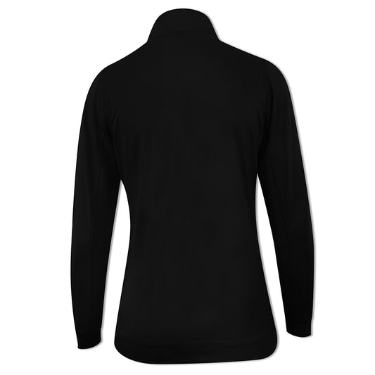 Glenmuir Ladies Lightweight Mid-Layer with Zip-Neck in Black