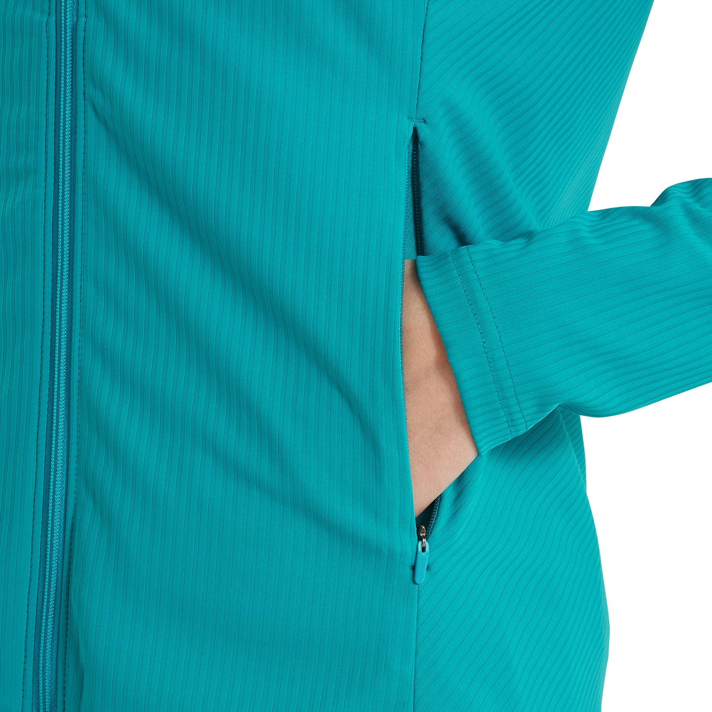 FootJoy Ladies Full Zip Mid-Layer with Ribbed Details for a Striking Silhouette